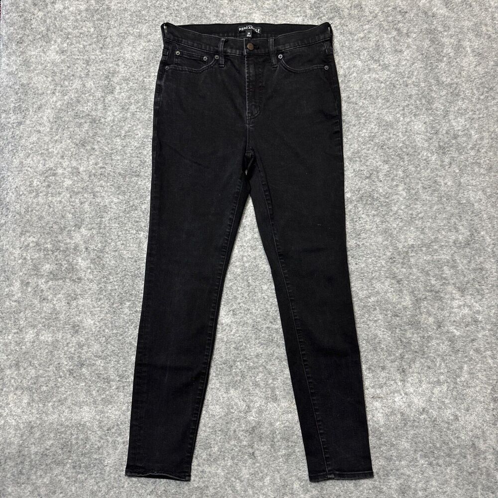 J.Crew Mercantile Women's Skinny Jeans Size 29 Black‎ Dark Wash Denim
